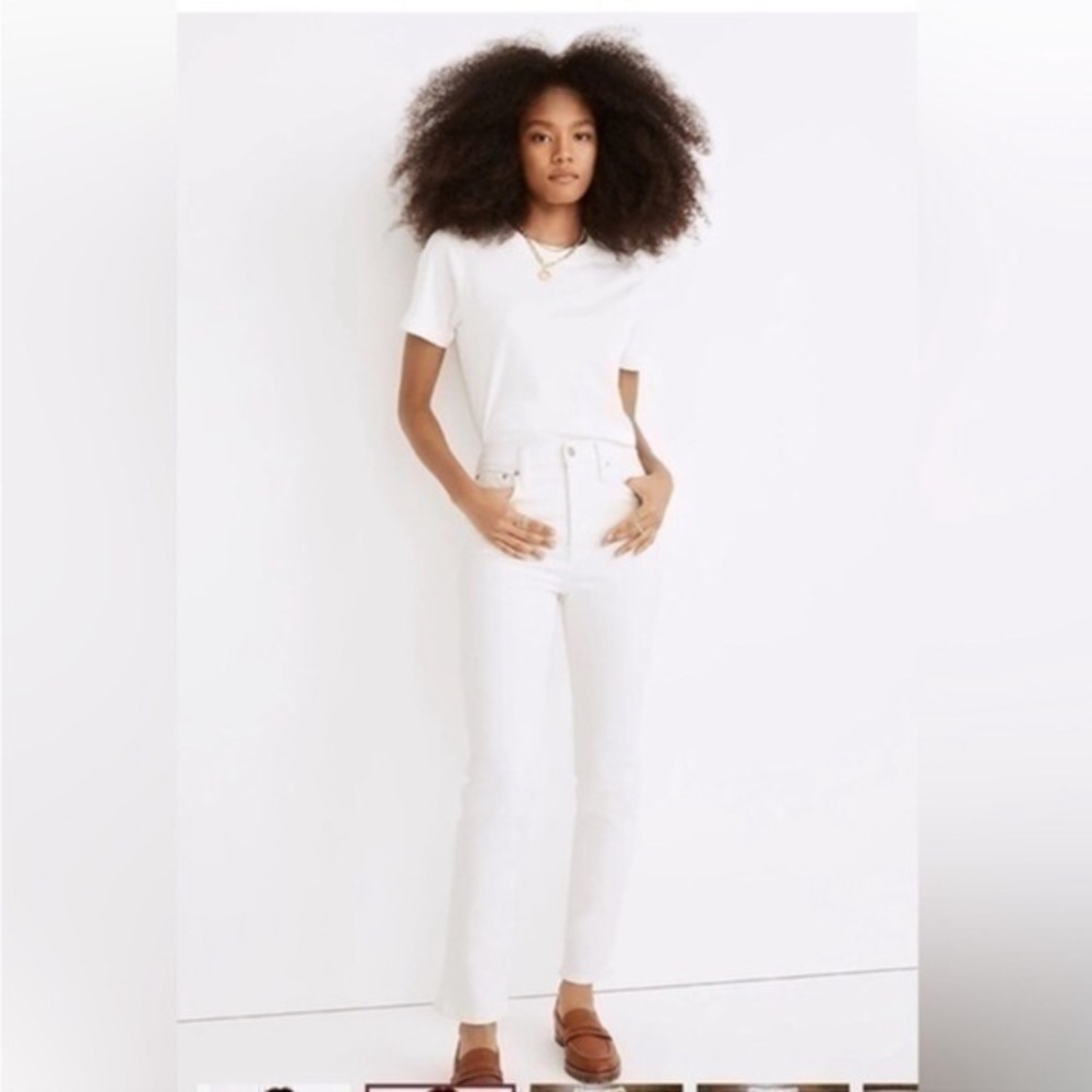 Madewell White Straight-Leg Jeans